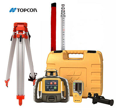 New! Topcon Rl-h5a Construction Laser Level Db Kit With Tripod And 16' Rod 10th