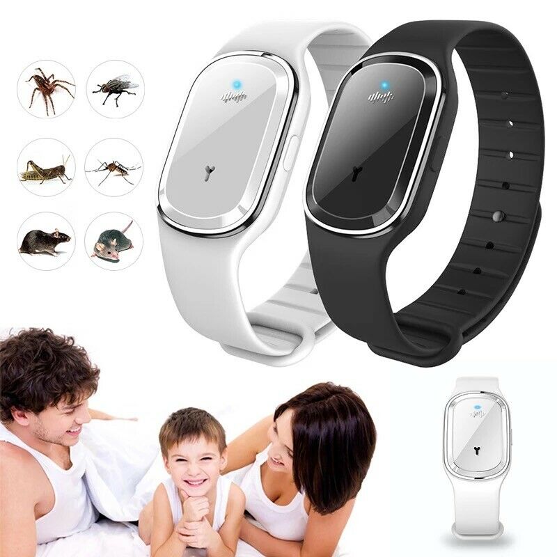 Ultrasonic Anti Mosquito Insect Pest Bugs Repellent Repeller Wrist Bracelet Band