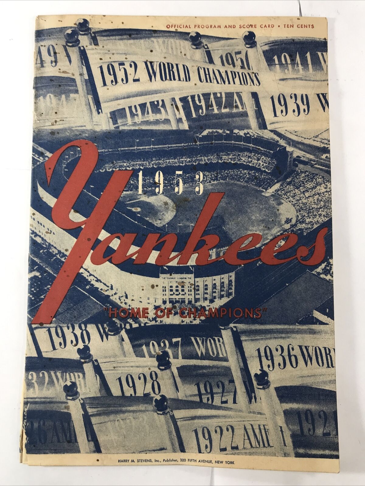 1953 New York Yankees Chicago White Sox Scorecard Program Mantle  Berra S416