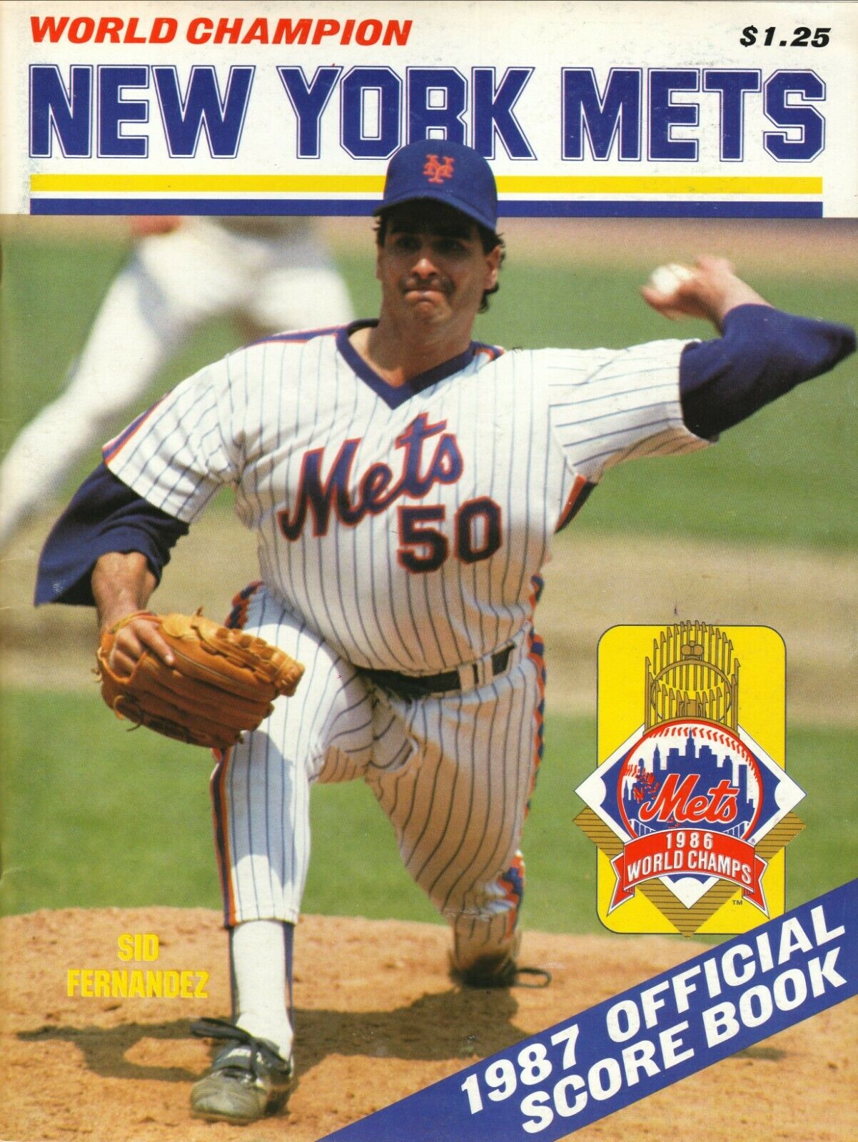 New York Mets--sid Fernandez--1987 Program/scorecard Vs Chicago Cubs