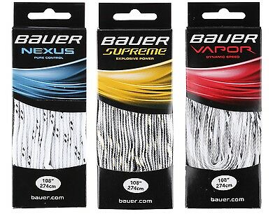 Bauer Hockey Skate Laces Nexus, Vapor, Supreme Unwaxed 72", 84", 96", 108", 120"