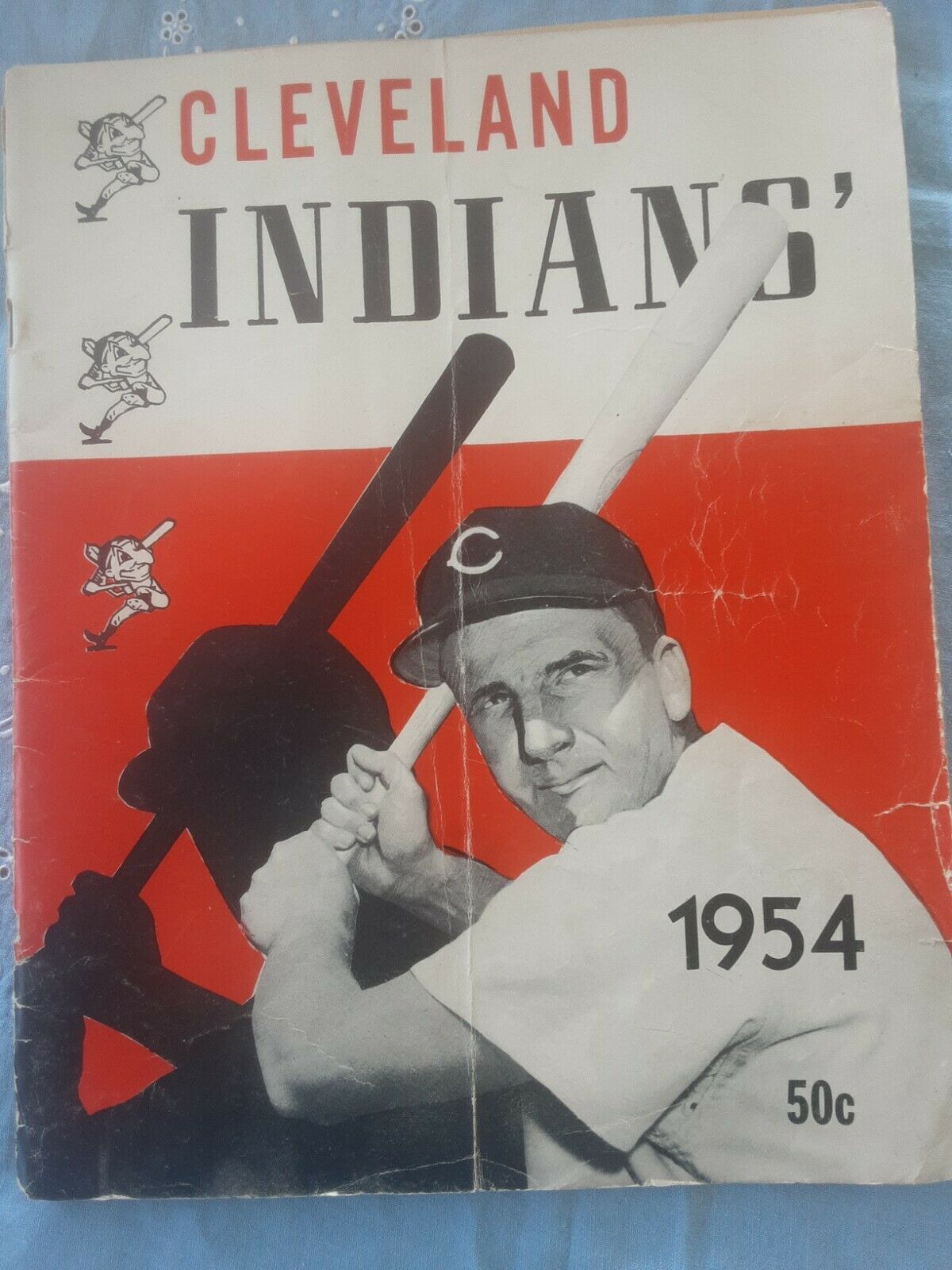 1954 Cleveland Indians Official Picture & Record Sketchbook